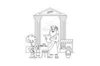 A Greek philosopher in a toga holding a scroll – Historic People Around the World coloring page