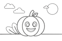 Halloween spooky – Halloween Autumn Characters coloring page