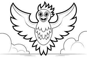 Phoenix Crest – Phoenix Legends coloring page
