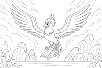 Phoenix Crest – Phoenix Legends coloring page