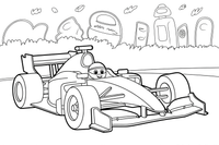 Formula 1 Car – Formula 1 Speed coloring page