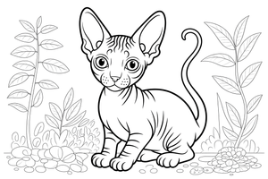 Sphynx Kitten – Sphynx Kittens coloring page