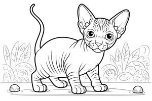 Sphynx Kitten – Sphynx Kittens coloring page