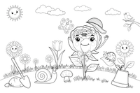 Peony a repeating flower pattern – Peony Flower Display coloring page