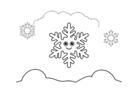 Snowflake Crystal – Delicate Snowflake Sky coloring page