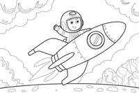 Rocket Pilot – Rocket Air Adventure coloring page