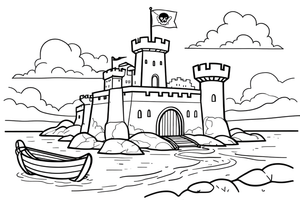 Pirate Fort – Pirate Fort Raid coloring page