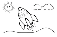 Rocket Pilot – Rocket Air Adventure coloring page