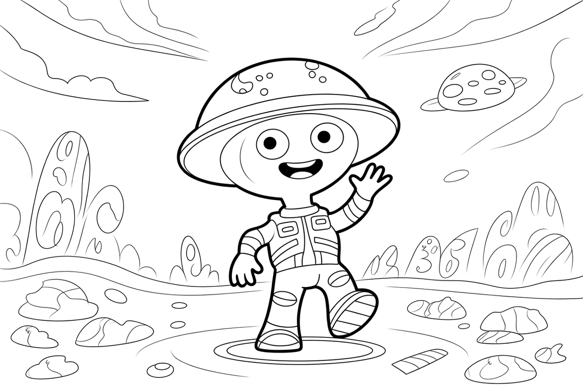 Martian Scout – Martian Explorers coloring page