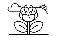 Peony a repeating flower pattern – Peony Flower Display coloring page