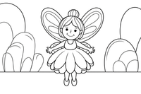 Fairy Dancing – Whimsical Fairy coloring page