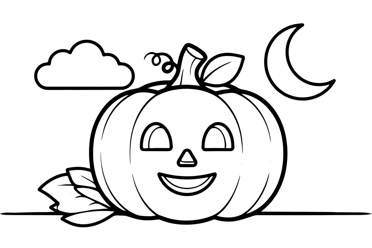 Halloween Pumpkin – Halloween Autumn Characters coloring page