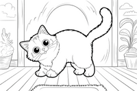 Ragdoll Cat arching its back – Ragdoll Cat at Play coloring page