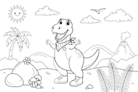 T-Rex roaring – T-Rex Dino Moments coloring page