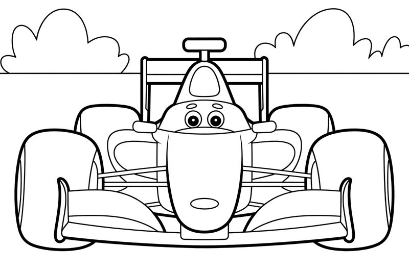 Formula 1 Car – Formula 1 Speed coloring page