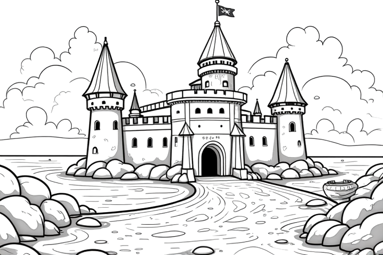Pirate Fort – Pirate Fort Raid coloring page