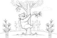 A panda climbing a tree – Playful Panda Wild coloring page