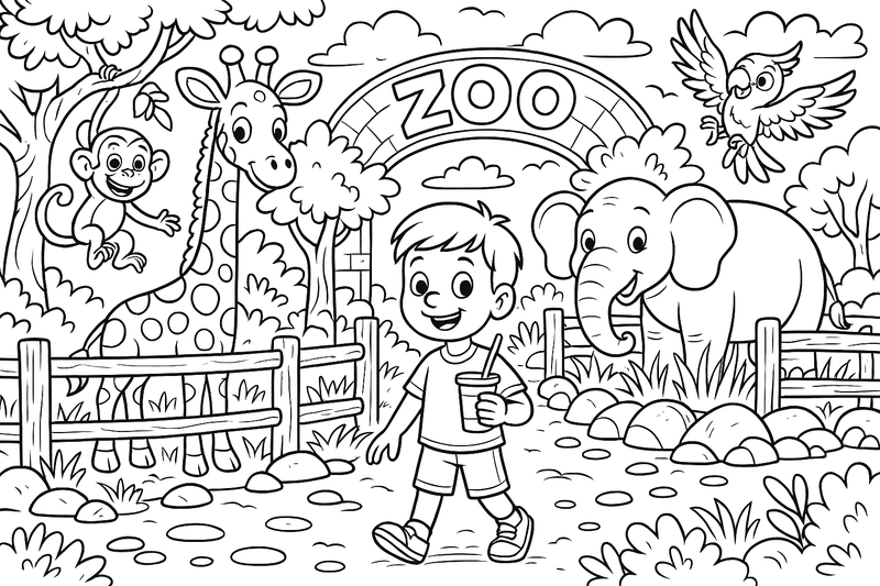 Zoo – Zoo Day coloring page