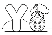 Letter Y with a yo-yo – Alphabet Alphabet coloring page
