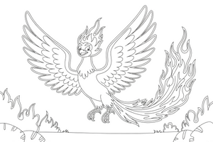 Phoenix Glow – Phoenix Legends coloring page