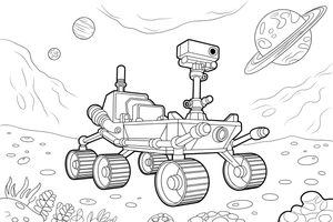 Space Rover – Space Rover Trails coloring page