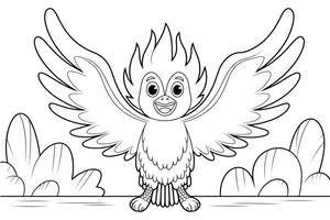 Phoenix Glow – Phoenix Legends coloring page