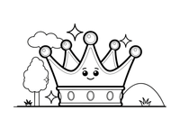 Princesses sparkling crown – Princesses in Royal Moments coloring page