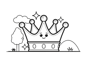 Princesses sparkling crown – Princesses in Royal Moments coloring page
