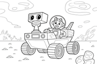 Space Rover – Space Rover Trails coloring page