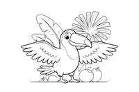 A toucan spreading its wings – Toucan coloring page