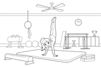 A gymnast doing a handstand – Gymnastics Gymnastics coloring page