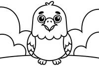 Sad-eyed Eagle – Eagle Emotions coloring page
