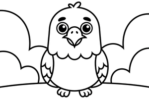 Sad-eyed Eagle – Eagle Emotions coloring page