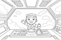 Rocket Control Panel – Rocket Air Adventure coloring page