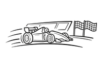 A Formula 1 car speeding around the track – Sport Sport Cars coloring page