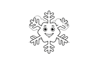 Snowflake Spiral – Delicate Snowflake Sky coloring page