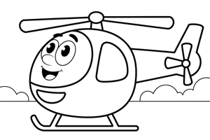 Helicopter Beach – Helicopter Air Adventure coloring page
