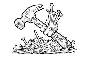 Hammer with nails