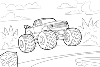 Monster Truck turning around – Monster Truck Sport Race Series coloring page