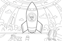 Rocket Cabin – Rocket Air Adventure coloring page