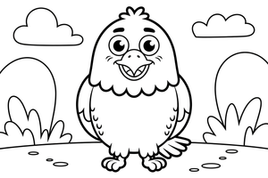 Gloomy Eagle – Eagle Emotions coloring page