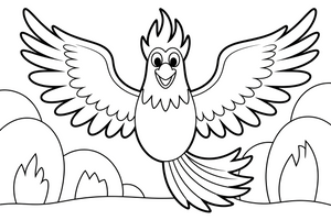 Phoenix Peak – Phoenix Legends coloring page