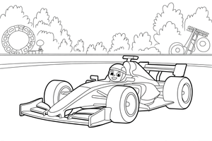 Formula 1 Race Start – Formula 1 Speed coloring page
