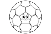 A soccer ball (single object) – Energetic Soccer Player coloring page