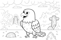 Gloomy Eagle – Eagle Emotions coloring page