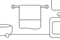 A towel hanging on a rail – Bathroom Things coloring page