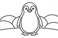 Penguin Snowy Courage – Snowy Penguin coloring page