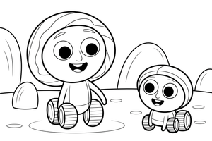 Martian and Rover – Martian Explorers coloring page