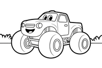 Monster Truck turning around – Monster Truck Sport Race Series coloring page