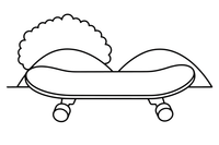 A skateboard – Cool Skateboarding coloring page